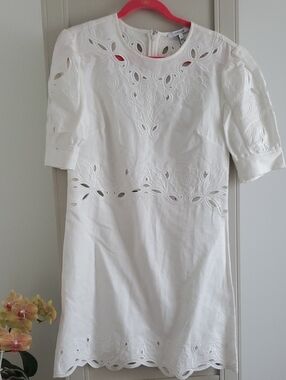 10 Crosby Derek Lam White Short Sleeve Dress